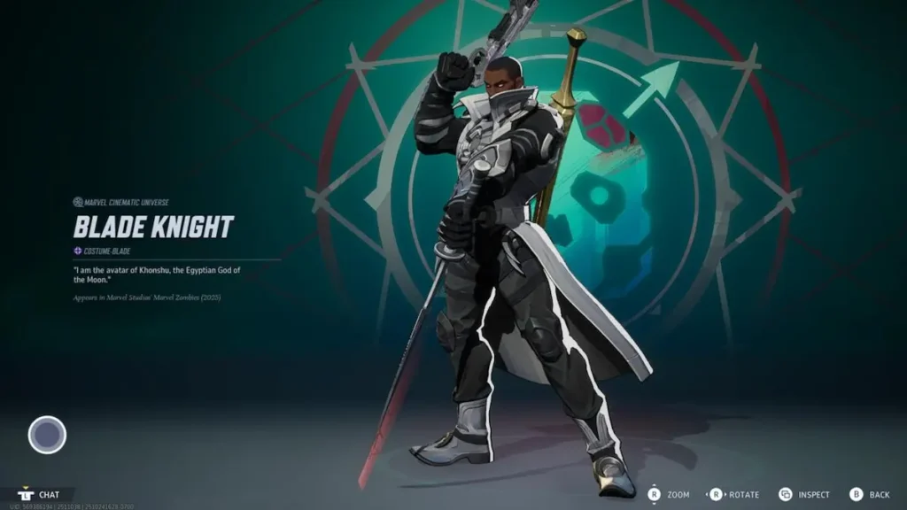 Blade Knight Costume for Blade in Marvel Rivals Halloween 2025 event.